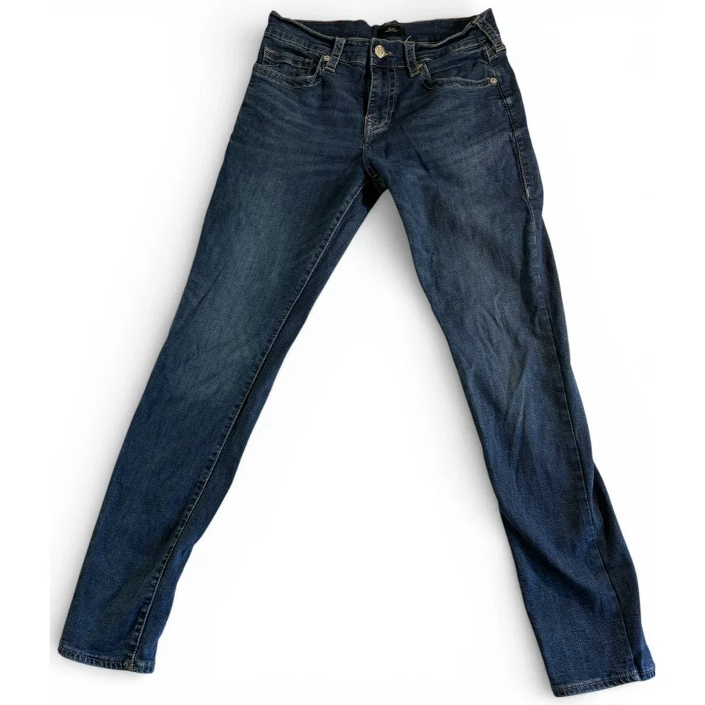 True‎ Religion Ricky Relaxed Fit Jeans Mens 33x32.5 Blue Denim Logo Straight Leg